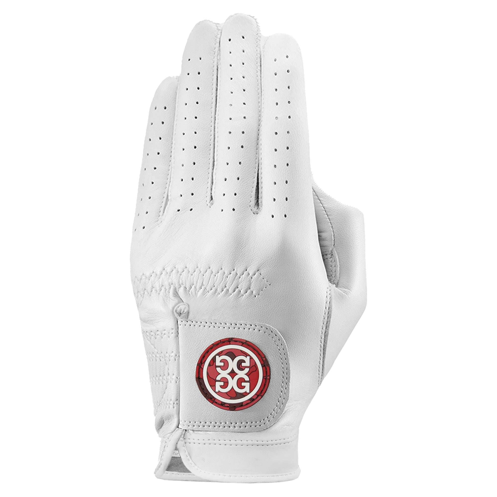 G/FORE Camo Patch Mens Glove Snow/Scarlet